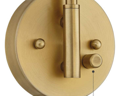 Camila 8 1/4" Brass and Glass Globe Plug-In Wall Lamp