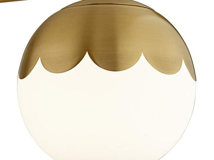 Camila 8 1/4" Brass and Glass Globe Plug-In Wall Lamp