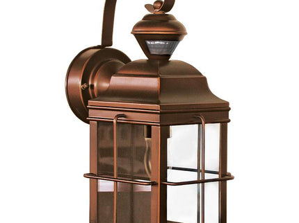 Carriage House 14 3/4" Bronze Lantern Motion Sensor Outdoor Light