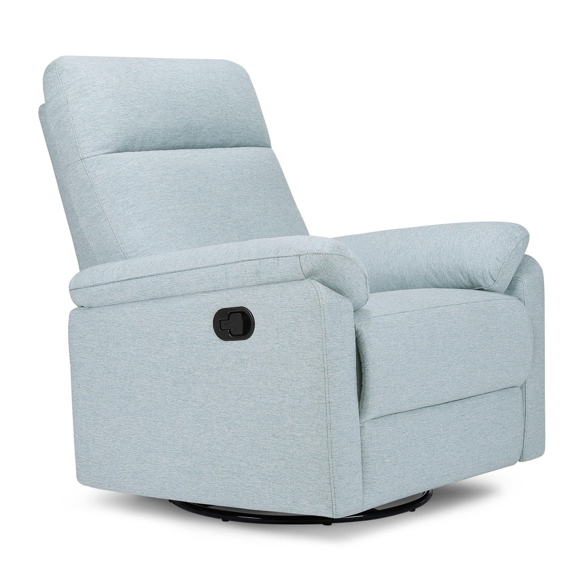 M24387HBL,DaVinci,Suzy Swivel Recliner in Heathered Blue