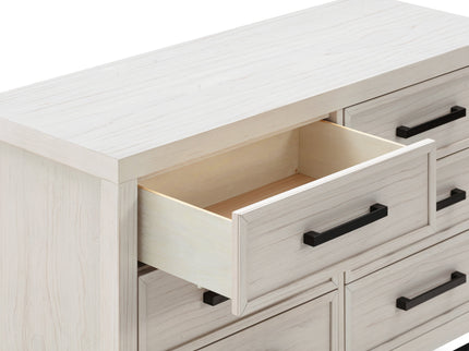 B25816WDF,Monogram by Namesake,Newbern 6-Drawer Assembled Dresser in White Driftwood