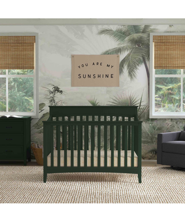M9301FRGR,DaVinci,Grove 4-in-1 Convertible Crib in Forest Green