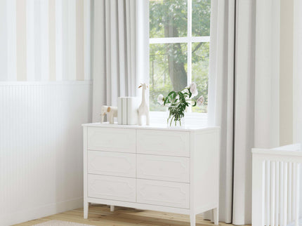 M11426W,DaVinci,Chloe Regency 6-Drawer Dresser in White