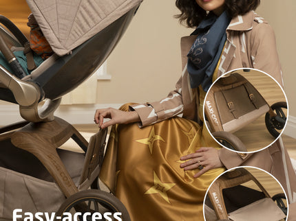 Tana 360° Rotating Modular Stroller with Carriage Accessory in Natural Heritage