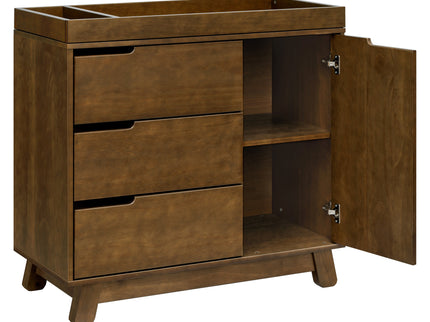 M4223NL,Babyletto,Hudson 3-Drawer Changer Dresser w/Removable Changing Tray in Natural Walnut