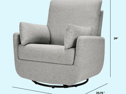 M24587FTG,DaVinci,Juno Swivel Glider in Frost Grey