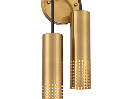 Celine 16" High Warm Gold 2-Light Wall Sconce Set of 2