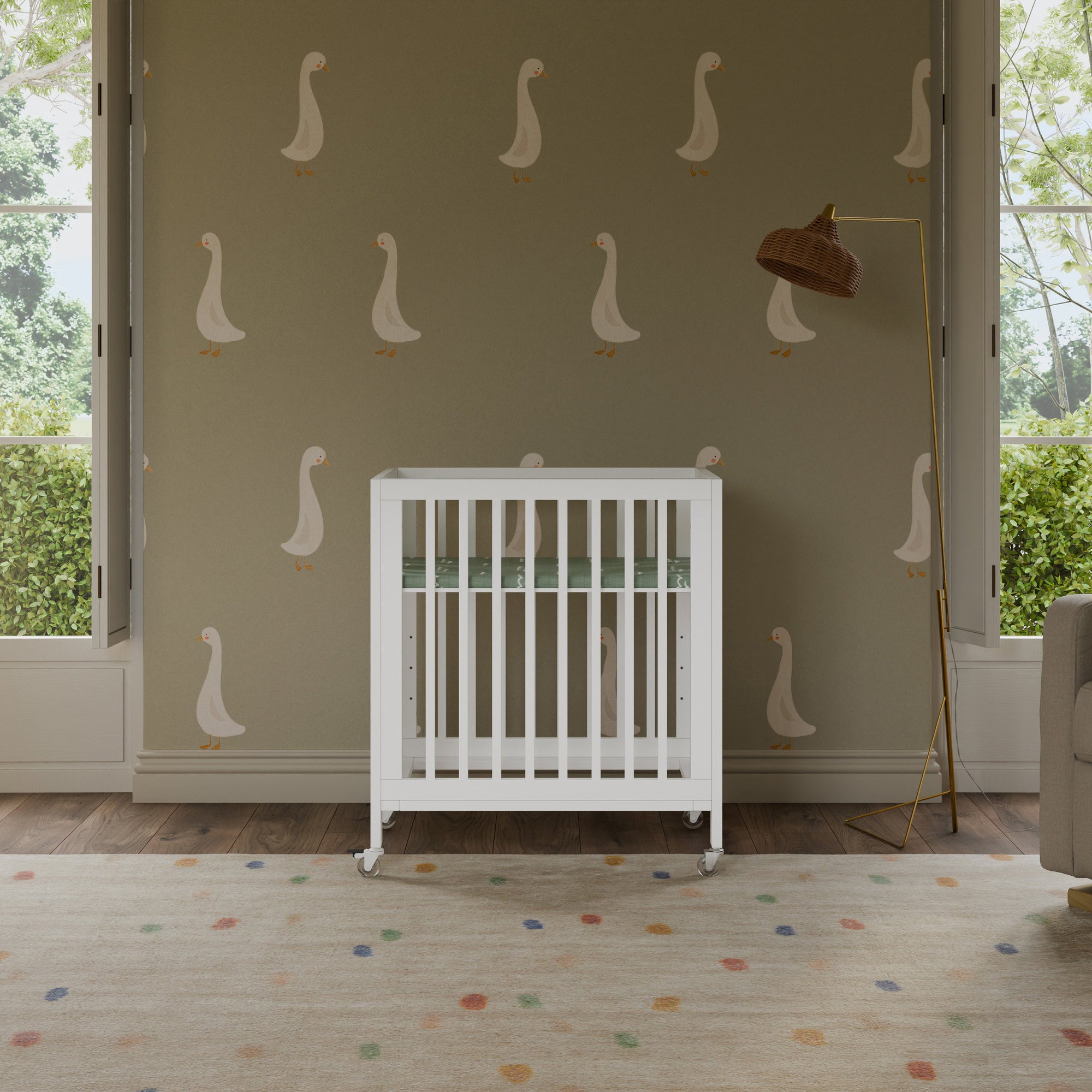 M30880W,Babyletto,Rolli 9-in-1 Convertible All-Stages® Crib w/ Bassinet & Toddler Bed Kits in White