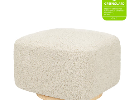 M26385ATLB,Babyletto,Kiwi Gliding Ottoman in Almond Teddy Loop w/ Light Wood Base