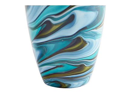 Chalcedony Large 19 3/4" High Multi-Color Blue Glass Vase