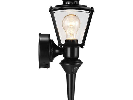 Charleston Coach 16 1/2" High Black Finish Motion Sensor Outdoor Light
