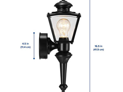 Charleston Coach 16 1/2" High Black Finish Motion Sensor Outdoor Light