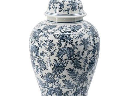 Chinoiserie 23 1/4" High Blue and White Ginger Jar with Lid
