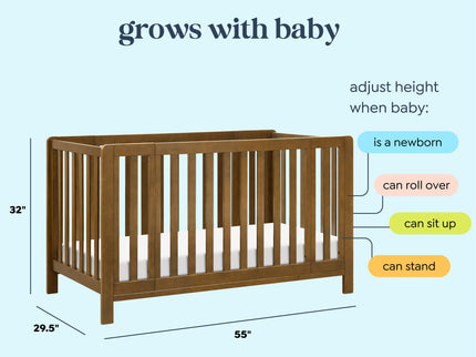 F11980L,Carter's,Colby GROW 6-in-1 Convertible Bassinet to Crib in Walnut