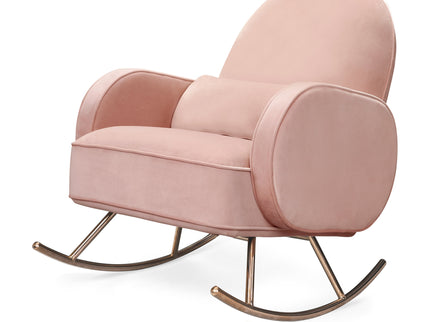 NW17087BPV,Nursery Works,Compass Rocker in Blush Velvet with Rose Gold Legs