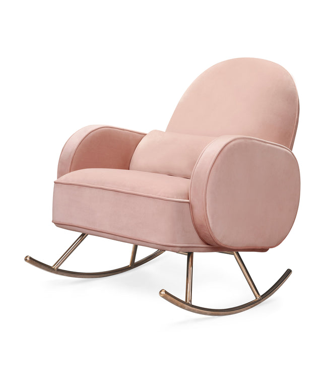 NW17087BPV,Nursery Works,Compass Rocker in Blush Velvet with Rose Gold Legs