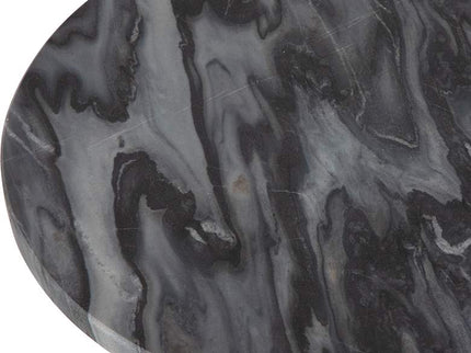 Cinnabar Road Arlo 12" Wide Matte Black Round Accent Table