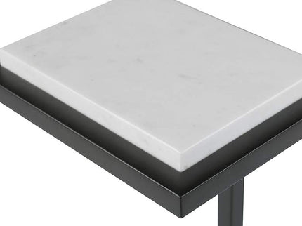 Cinnabar Road Valencia 10"W Black and White Marble Accent Table