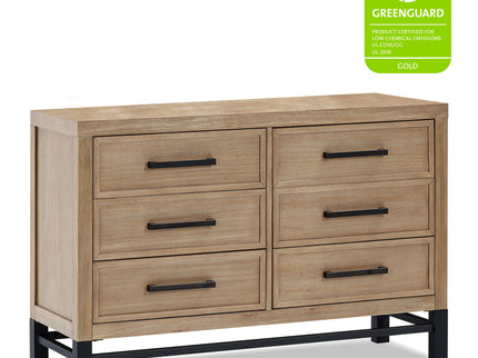 B25816DF,Monogram by Namesake,Newbern 6-Drawer Assembled Dresser in Driftwood