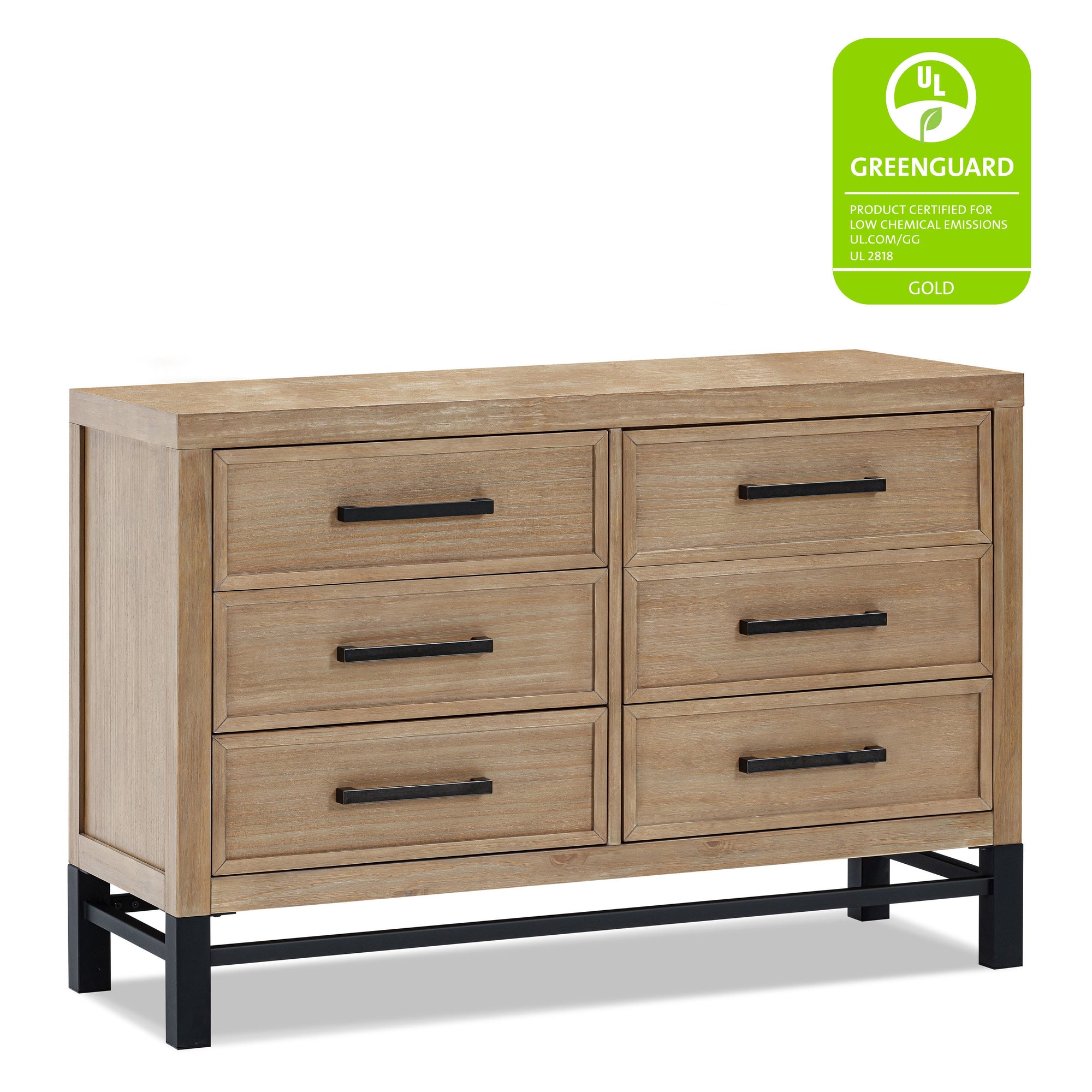 B25816DF,Monogram by Namesake,Newbern 6-Drawer Assembled Dresser in Driftwood