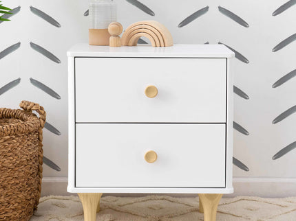 M9060WN,Babyletto,Lolly Nightstand with USB Port in White and Natural