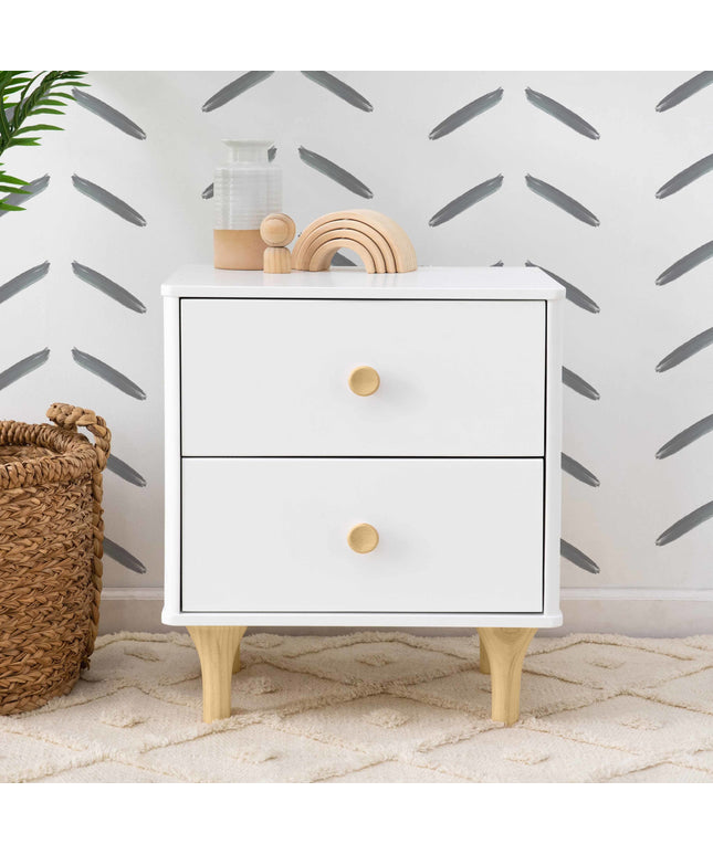 M9060WN,Babyletto,Lolly Nightstand with USB Port in White and Natural