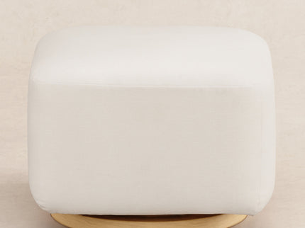 M26385PCMEWLB,Babyletto,Kiwi Gliding Ottoman in Performance Cream Eco-Weave w/ Light Wood Base