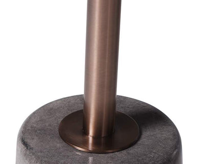 Clayton 17 3/4" Wide Industrial Concrete and Metal Round Accent Table