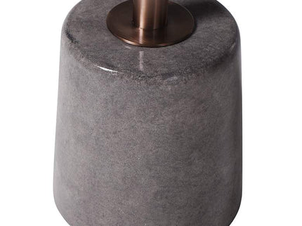 Clayton 17 3/4" Wide Industrial Concrete and Metal Round Accent Table