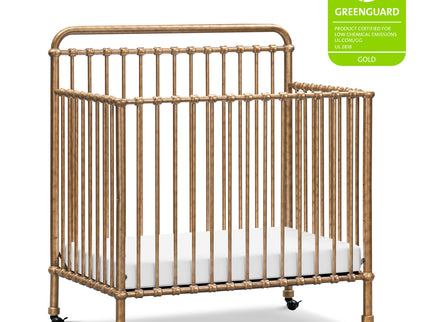 M15398VG,Namesake,Winston 4-in-1 Convertible Mini Crib in Vintage Gold