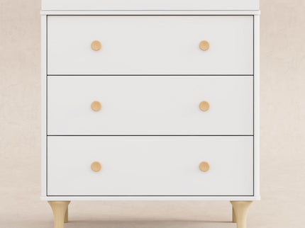 M9023WN,Babyletto,Lolly 3-Drawer Changer Dresser w/Removable Changing Tray in White/Natural