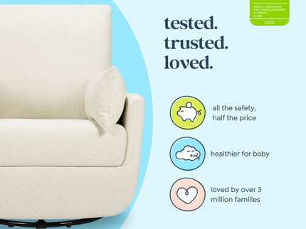 M24587VN,DaVinci,Juno Swivel Glider in Vanilla