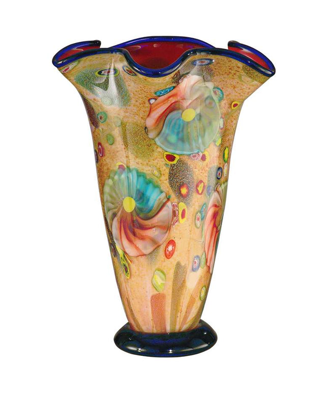Coast Sand 14" High Modern Art Glass Vase by Dale Tiffany