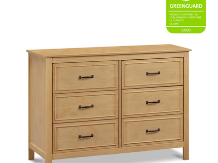 M12826HY,DaVinci,Charlie 6-Drawer Double Dresser in Honey