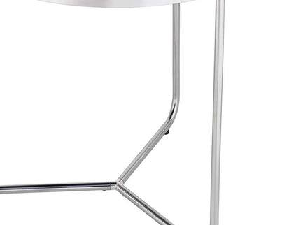 Collins Chrome and Black Glass Nesting Table Set of 2