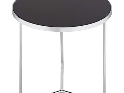 Collins Chrome and Black Glass Nesting Table Set of 2