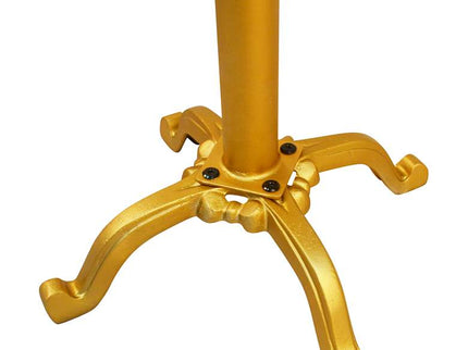 Colton 18" Wide Elm Wood and Gold Adjustable Accent Table