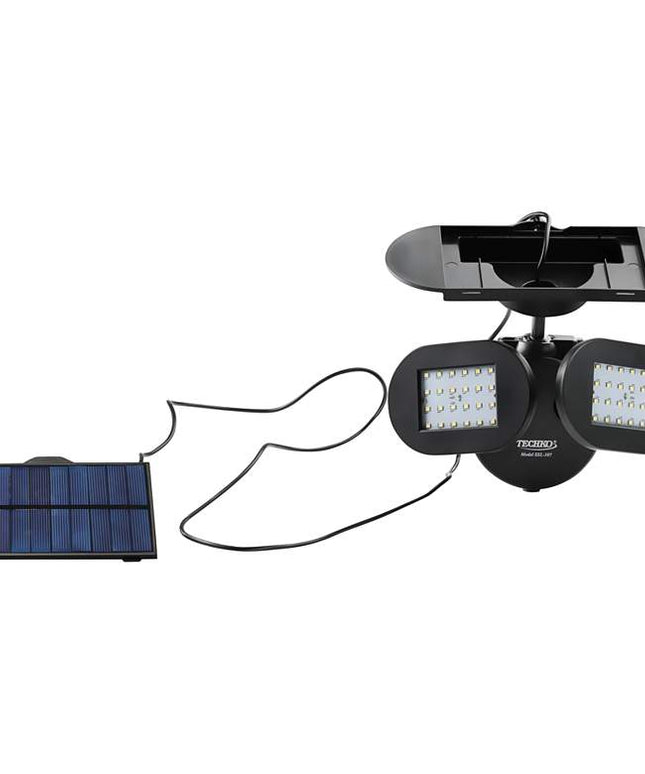 Connel Black Twin Direction LED Solar Security Light