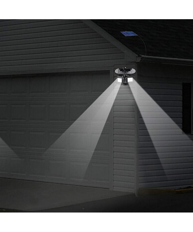 Connel Black Twin Direction LED Solar Security Light
