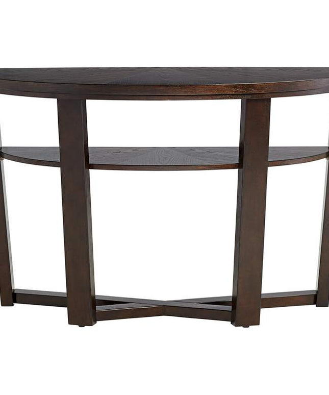 Conrad Dark Brown Demilune Console Table