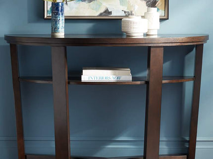 Conrad Dark Brown Demilune Console Table