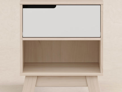 M4260NXW,Babyletto,Hudson Nightstand with USB Port in Washed Natural / White