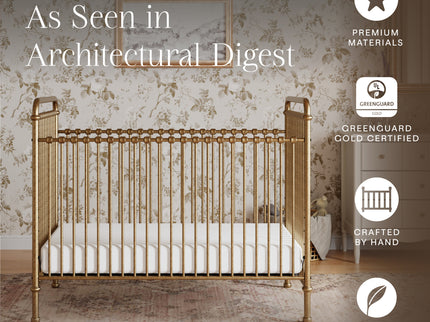 M15501VG,Namesake,Abigail 3-in-1 Convertible Crib in Vintage Gold