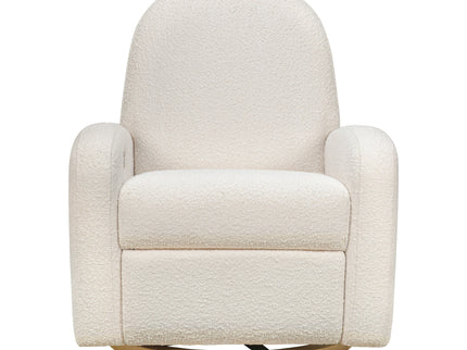 M23188WBLB,Babyletto,Nami Glider Recliner w/ Electronic Control and USB in Ivory Boucle w/Light Wood Base
