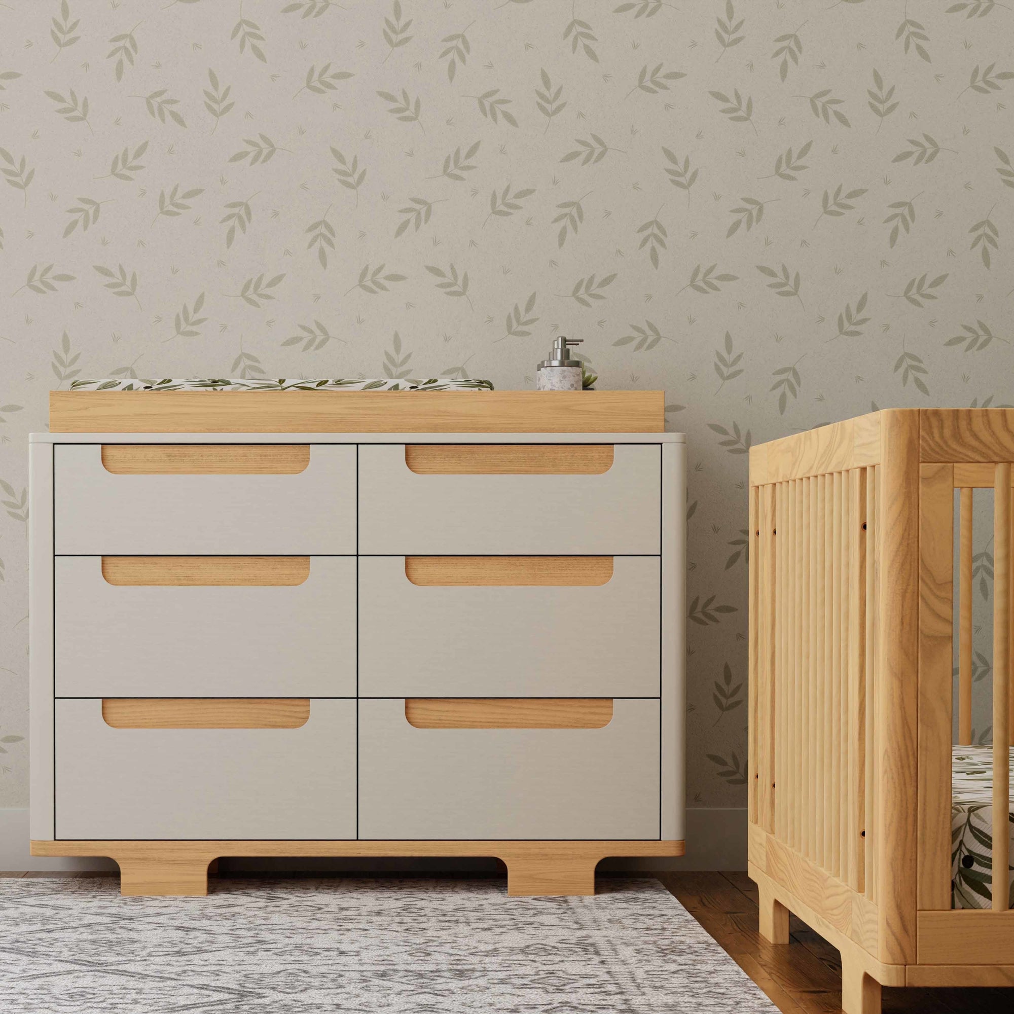 M23426WN,Babyletto,Yuzu 6-Drawer Dresser in White/Natural