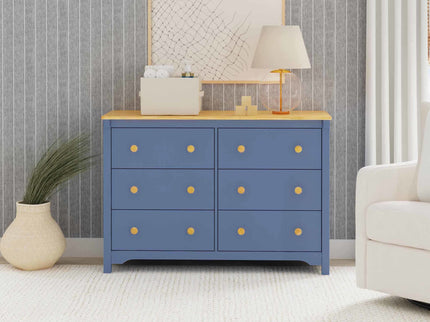 M27226CVBHY,DaVinci,Shea 6-Drawer Dresser in Cove Blue and Honey