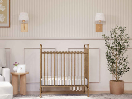M15598VG,Namesake,Abigail 3-in-1 Convertible Mini Crib in Vintage Gold