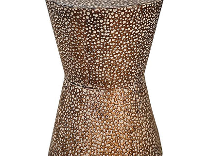 Cutler 14" Wide Antiqued Copper Bronze Modern Accent Table