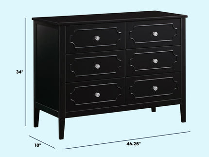 M11426E,DaVinci,Chloe Regency 6-Drawer Dresser in Ebony