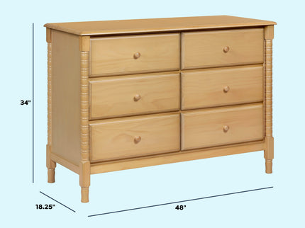 M7326HY,DaVinci,Jenny Lind Spindle 6-Drawer Dresser in Honey